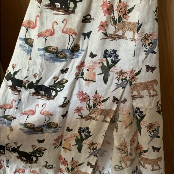 REFORMATION JANEIRO  SAFARI MIDI CUTE OUTBACK 100% LINEN DRESS SIZE 6 - Picture 11 of 16